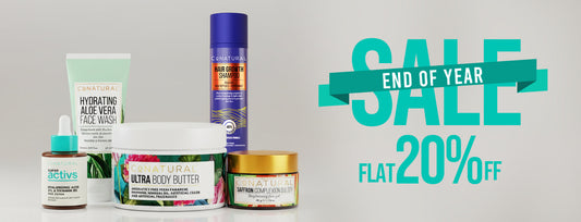 Year-End Sale 2025 – Flat 20% OFF on Skincare, Haircare & Makeup Products